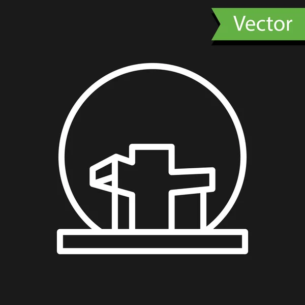 화이트 바이오 스피어 아이콘은 배경에서 분리되었다 Vector — 스톡 벡터