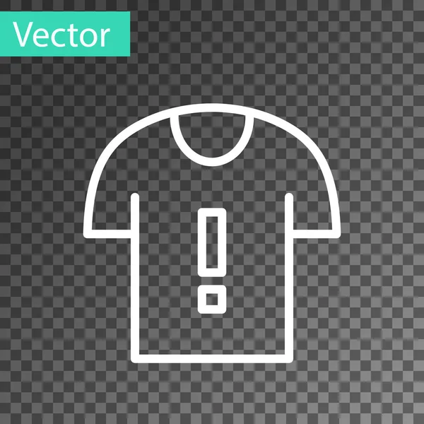 Línea Blanca Camiseta Icono Protesta Aislado Sobre Fondo Transparente Vector — Vector de stock