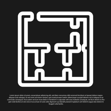 Kara Ev planı simgesi siyah arkaplanda izole edildi. Vektör.