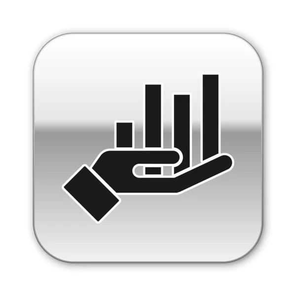 Ícone Infográfico Gráfico Black Pie Isolado Fundo Branco Diagrama Gráfico —  Vetores de Stock