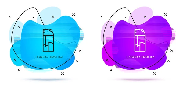 Line Lighter Symbol Isoliert Auf Weißem Hintergrund Abstraktes Banner Mit — Stockvektor