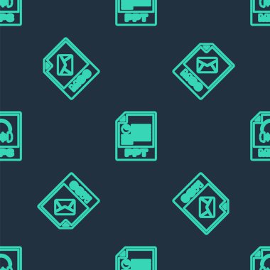 PPT dosya belgesini, MSG 'yi ve MP3' ü pürüzsüz desene göre ayarla. Vektör.