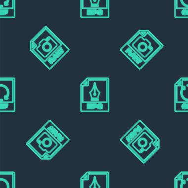 Satır EPS dosya belgesini, RAW ve GIF 'i pürüzsüz desene ayarla. Vektör.