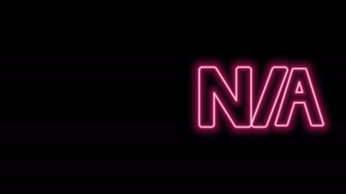 Parlayan neon çizgisi uygulanabilir simge değil siyah arkaplanda izole edildi. 4K Video hareketli grafik canlandırması