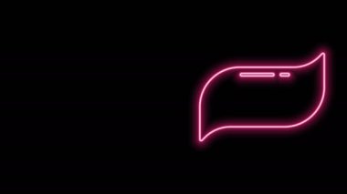 Parlayan neon hattı diş macunu simgesi siyah arkaplanda izole edildi. 4K Video hareketli grafik canlandırması
