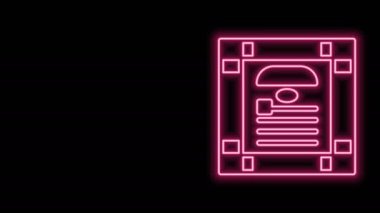 Parlayan neon hattı 26 Kasım Hindistan Anayasa Günü simgesi siyah arka planda izole edildi. 4K Video hareketli grafik canlandırması