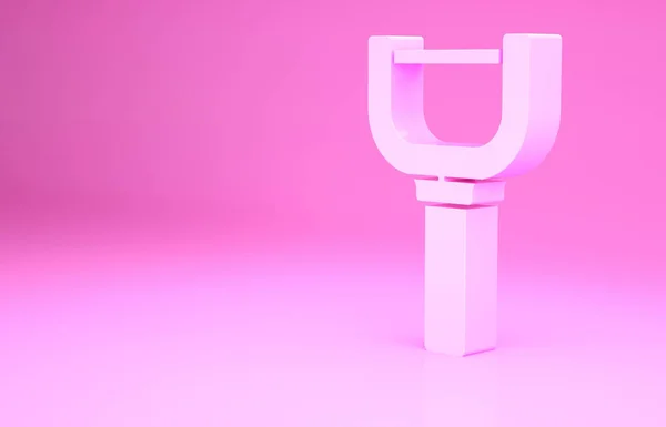 Pink Peeler Symbol Isoliert Auf Rosa Hintergrund Messer Zum Reinigen — Stockfoto
