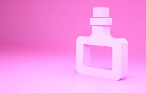 Icono Botella Salsa Rosa Aislado Sobre Fondo Rosa Botellas Ketchup —  Fotos de Stock