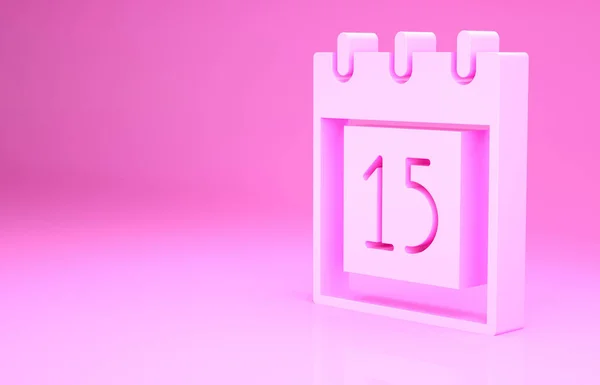 ピンクハッピー独立記念日ピンクの背景に隔離されたインドのアイコン 8月15日のフライヤーデザイン 最小限の概念 3Dイラスト3Dレンダリング — ストック写真
