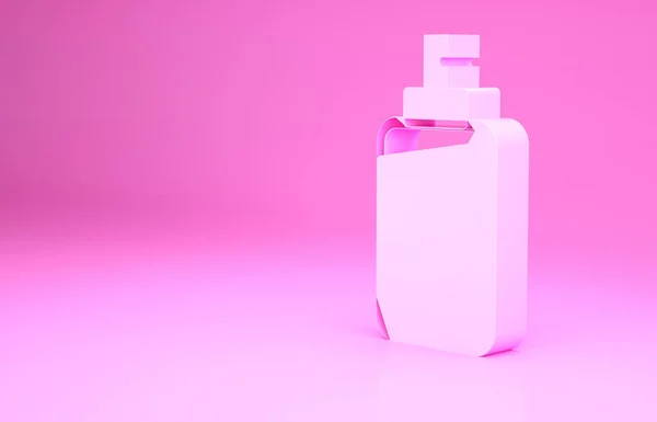 Pink Pepper Spray Icoon Geïsoleerd Roze Achtergrond Gas Capsicum Zelfverdediging — Stockfoto