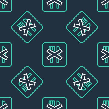 Ramazan oruç simgesi siyah arkaplanda izole edilmiş, pürüzsüz desen. Dini oruç. Vektör.