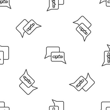 Gri çizgi. Dumanı tüten ikon yok. Beyaz arka planda pürüzsüz desen var. Sigara içmek yasaktır işareti. Vektör.