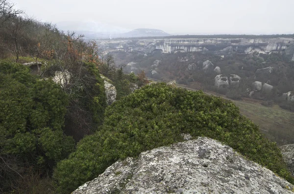 Σπήλαιο Πόλης Του Λοχ Έσκε Κερμέν Στα Βουνά Της Κριμαίας — Φωτογραφία Αρχείου