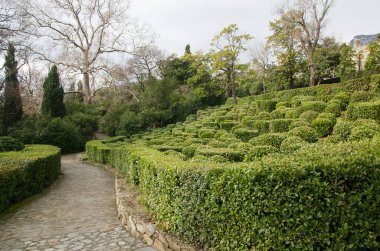 Alupka (Kırım) şehrinin parkında.)