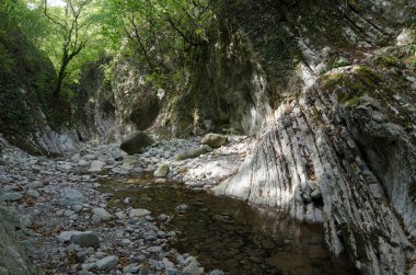 Lazarevskoye yakınlarındaki Kafkasya dağlarında Mamed Geçidi.