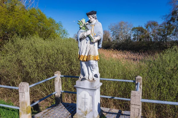 Figura Santo Lado Castelo Eckartsau Cidade Áustria — Fotografia de Stock