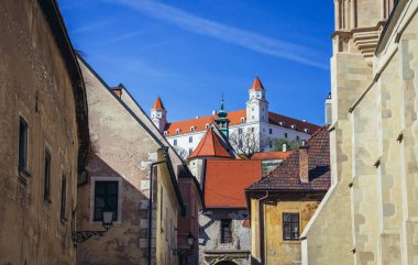 Castle in historic part of Bratislava city, Slovaki clipart