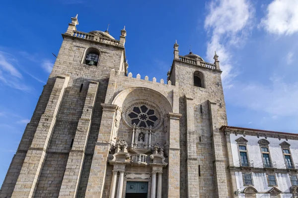 Fasad Katedralen Porto Stad Portugal — Stockfoto