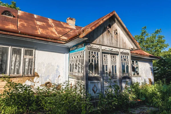 Casa Campo Desolada Pequena Aldeia Região Zalischyky Ucrânia — Fotografia de Stock