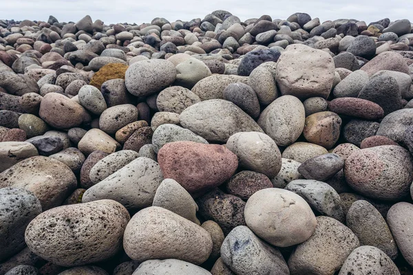 Valahnukamol Plaża Pokryta Dużymi Kamieniami Położona Półwyspie Reykjanes Islandii — Zdjęcie stockowe