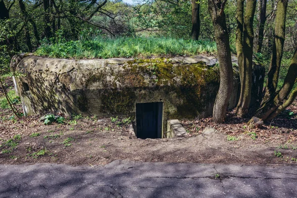 Ancien Bunker Couvert Mousse Période Guerre Froide Slovaquie Près Frontière — Photo