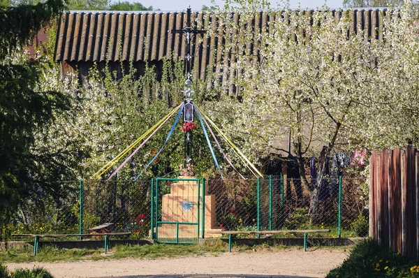 Kapelle Wegesrand Einem Kleinen Dorf Der Masowischen Woiwodschaft Polen — Stockfoto