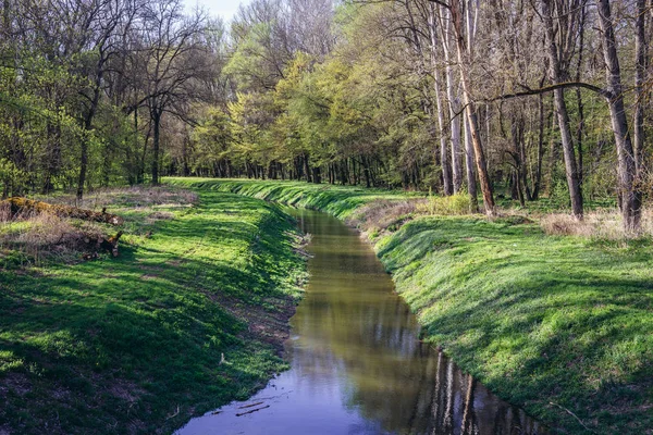 Canal Agua Del Río Morava Oeste Eslovaquia — Foto de Stock