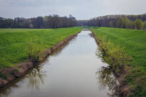 Vandkanal Morava Floden Nær Bzenec Lille Det Historiske Moravia Område - Stock-foto