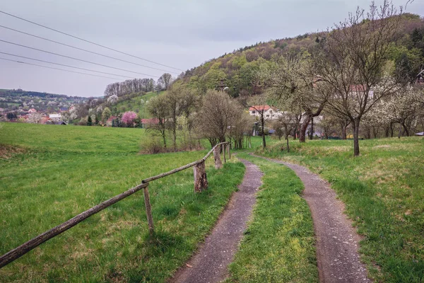 Polní Cesty Březnice Malé Vesnici Okrese Zlínský Kraj Česká Republika — Stock fotografie