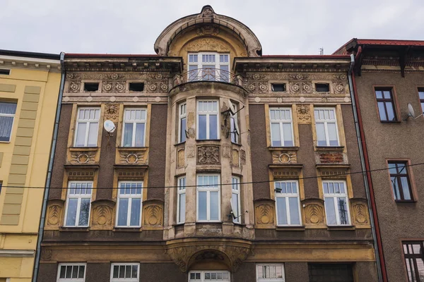 Edifício Residencial Cesky Tesin Cidade República Checa — Fotografia de Stock