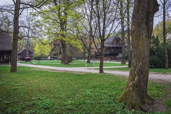 Bâtiment Bois Région Valachie Dans Parc Roznov Pod Radhostem Petite — Photo