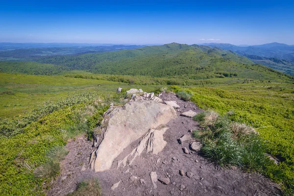 Parque Nacional Bieszczady Voivodato Subcarpático Polonia Visto Desde Montaña Berdo — Foto de Stock