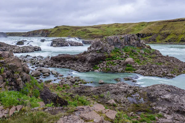 Rzeka Thjorsa Wodospadem Urridafoss Południowej Islandii — Zdjęcie stockowe