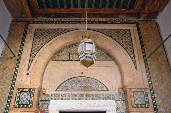 Podrobnosti Mauzolea Sidi Češpivová Běžně Známá Jako Mešita Holiče Kairouan — Stock fotografie