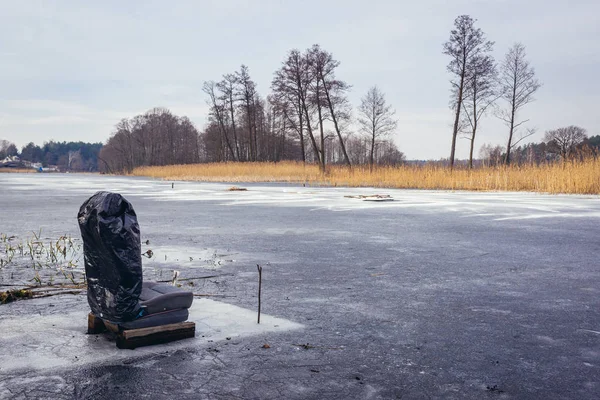 Piccolo Lago Klucz Vicino Villaggio Sikory Nella Provincia Mazovia Polonia — Foto Stock