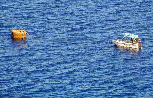 Taba Égypte Août 2011 Bateau Police Sur Mer Rouge Dans — Photo