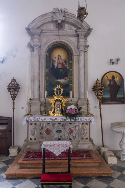 Eglise Nicholas Perast Vieille Ville Côtière Kotor Bay Monténégro — Photo