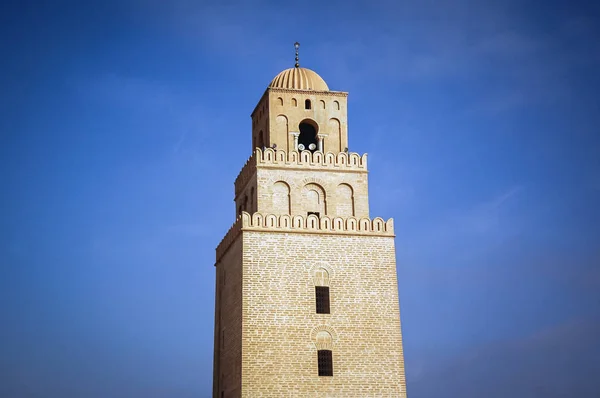 Grande Mosquée Minaret Kairouan Dans Ville Kairouan Tunisie Également Connue — Photo