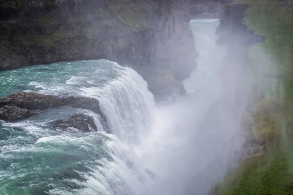 Gullfoss 폭포는 아이슬란드의 부분에 — 스톡 사진