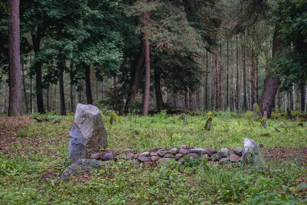 Islamitische Graven Een Begraafplaats Kruszyniany Klein Dorpje Podlasie Regio Van — Stockfoto