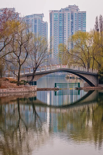 Bridge Zizhuyuan Park Also Called Purple Black Bamboo Park Haidian — Stock Photo, Image