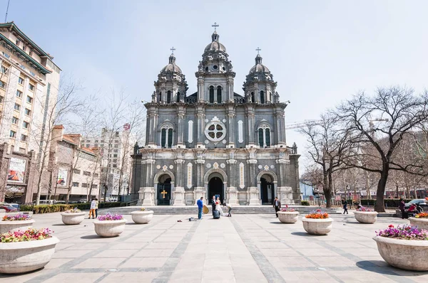 Beijing China March 2013 Front View Church Saviour Beijing City — Stock Photo, Image