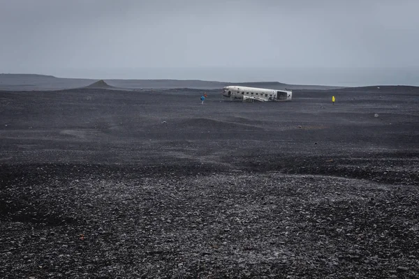 Solheimasandur Destruição Avião Dos Eua Parte Sul Islândia — Fotografia de Stock