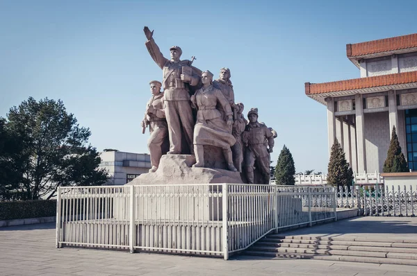 Revolutionaire Monument Voor Mao Mausoleum Het Tiananmen Plein Peking China — Stockfoto