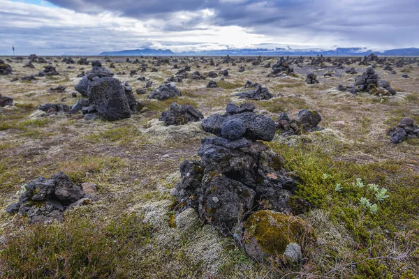 Güney Zlanda Laufskalavarda Adı Verilen Lav Tarlasında Taşlardan Yapılmış Geleneksel — Stok fotoğraf
