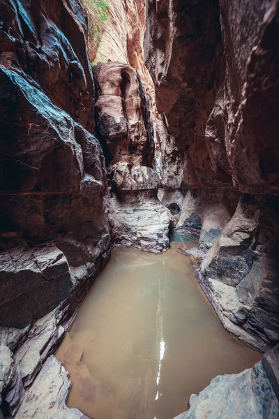 Eines Der Berühmtesten Wahrzeichen Des Wadi Rum Tals Jordanien Der — Stockfoto