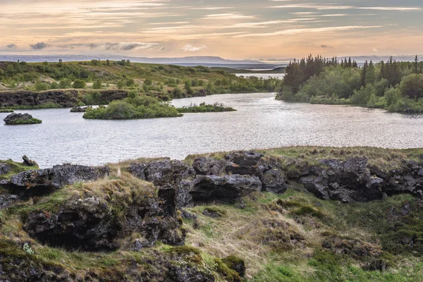 Jezero Myvatn na Islandu — Stock fotografie