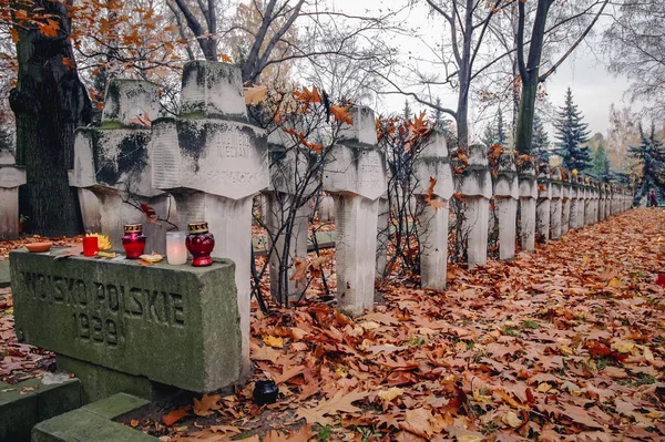 Powazki Military Cemetery in Warsaw — Stock Photo, Image
