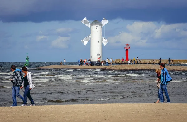 Beacon em Swinoujscie — Fotografia de Stock