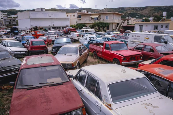 Car wrecks in Kissamos — Stock Photo, Image